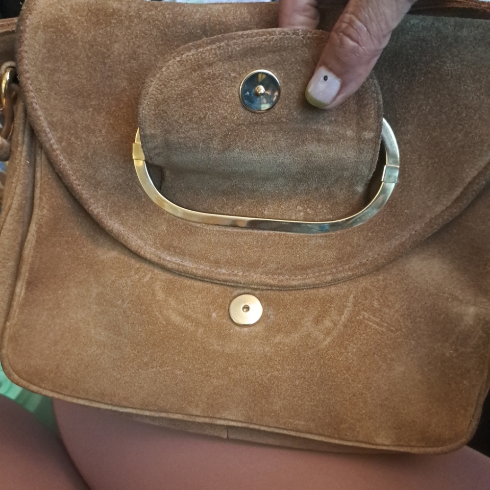 Vintage Yvonne Boutique Camel Colored Suede bag - Picture 14 of 16
